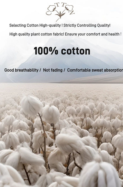 100% Pure Cotton Summer High-end Brand Men's Short Sleeve Round Neck Fashionable Style Half Sleeved Top Breathable T-shirt