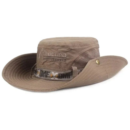 Summer Bucket Hat Outdoor UV Protection Wide Brim Panama Safari Hat Mesh Fisherman Beach Cap for Hiking Cycling Fishing Hat