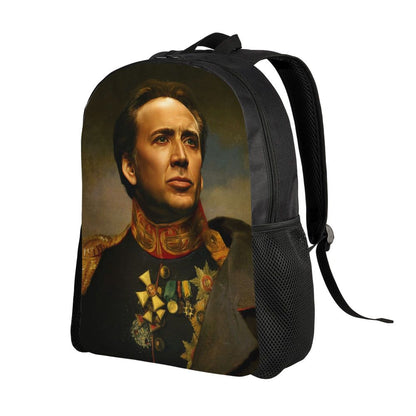 Custom Nicolas Cage Meme Laptop Backpack Women Men Basic Bookbag for College School Student Funny Bags