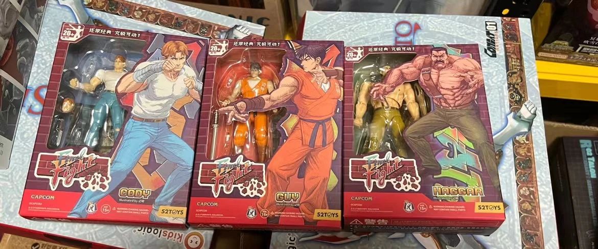 Original 52TOYS Boneco de Ação CAPCOM Final Fight PVC 10CM Anime Figuras de Ação Modelos Brinquedos Coleções Presentes em Estoque