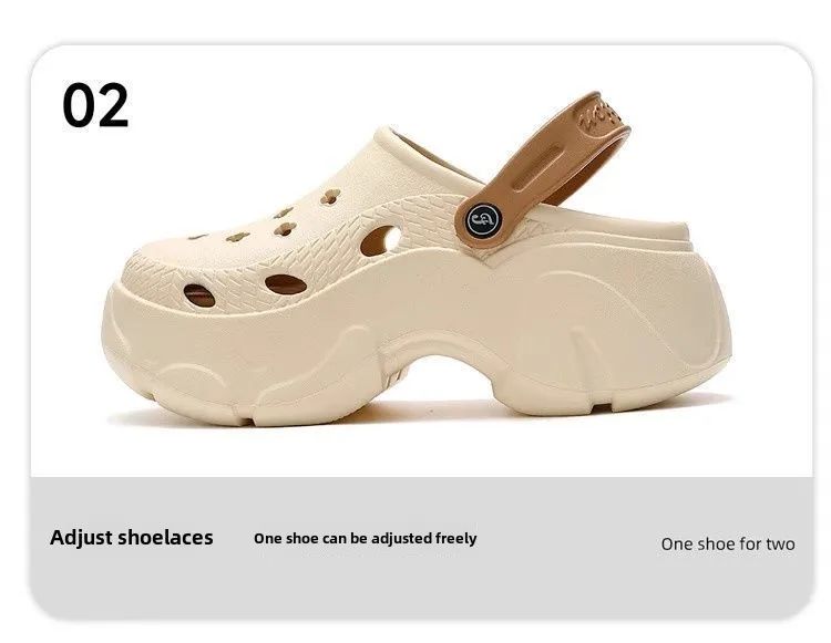 Chunky Platform Clogs Sandals Women 2025 Summer Soft Thick Bottom Beach Garden Shoes Woman Slide Non Slip Eva Wedge Slippers