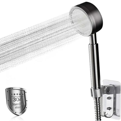SUS 304 Stainless Steel Bathroom Handheld Shower Head High Pressure Water Saving Sprayer Nozzle Supercharged Rainfall Showerhead
