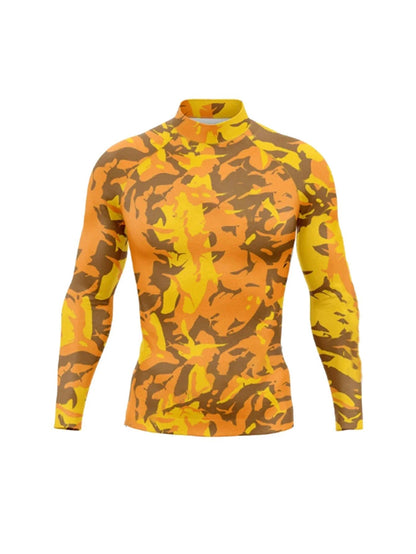 Long Sleeve Surfing Shirt Rashguard UV Sun Protection Basic Surfing Suit Swimwear UPF 50+ Diving Gym Clothes for Men