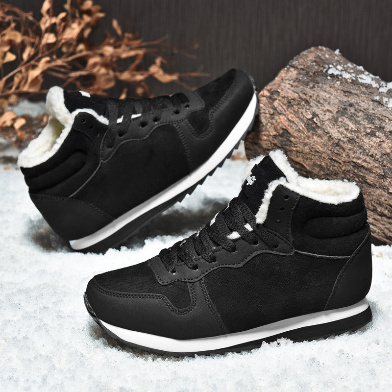 Botas de Inverno Masculinas Casuais Quentes Botas de Tornozelo Sapatos para Homem Tênis Inverno Pelúcia Fur Feminino Calçados Confortáveis Plataforma Botas de Neve