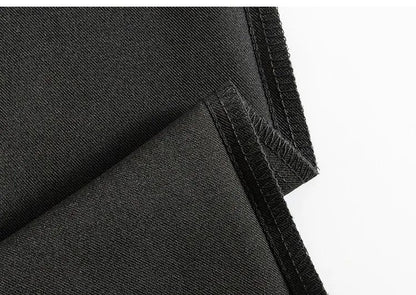 Grey High-waisted A- line Skirt Half Dress Petite Long Dress Autumn/winter For Women Side Slit Workwear