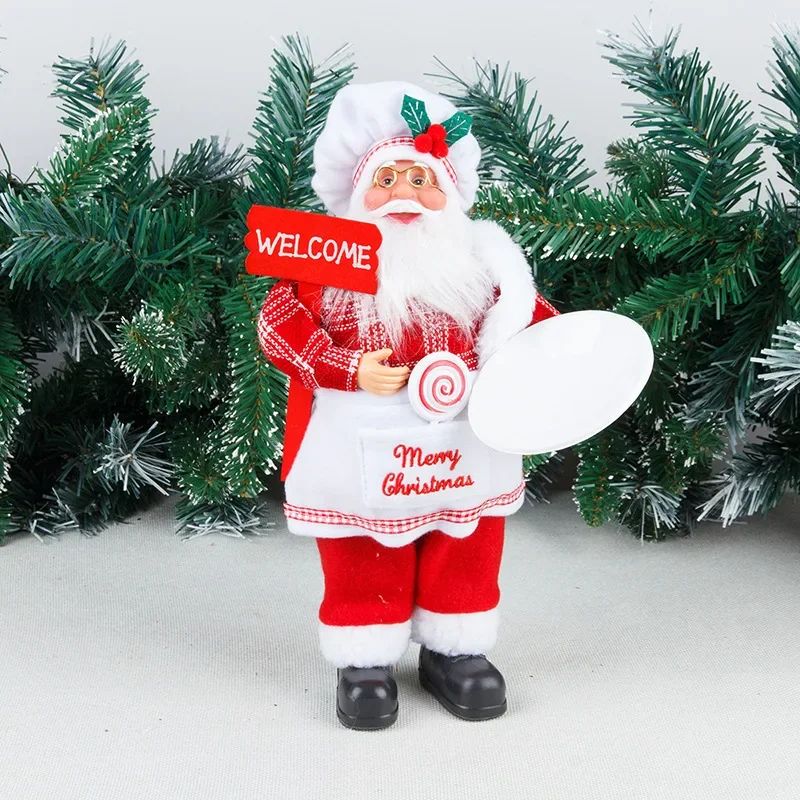 Chef Santa Claus Christmas Decorations Christmas Home Table Decoration Ornaments Old Man Doll Hanging Legs Sitting Chef Old Man