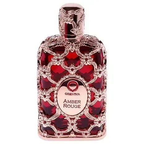 Presentes Duradouros de Perfume Orientica Royal Amber Rouge Oud Açafrão Masculino Feminino Eau De Spray Unissex Frasco de Vidro Neutro Colônia de Rosa Longa