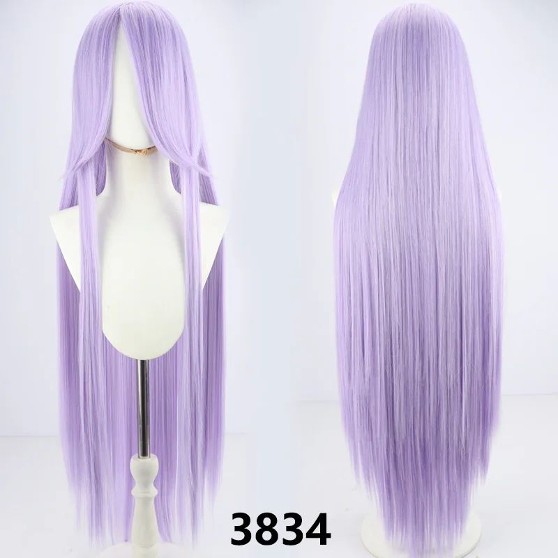 Perucas sintéticas de cabelo rosa com volume de ar, seda de cabelo macia de alta temperatura, cabelo a granel, peruca longa, cacheada, de ondas grandes, lisa, para Cosplay