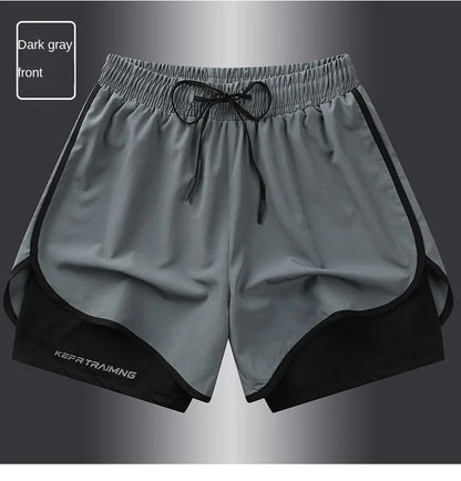 ? S-5XL ?2025 Sports Three Piece Pants Summer Popular Anti glare Double layered Sports Shorts for Men and Women Couples Ru