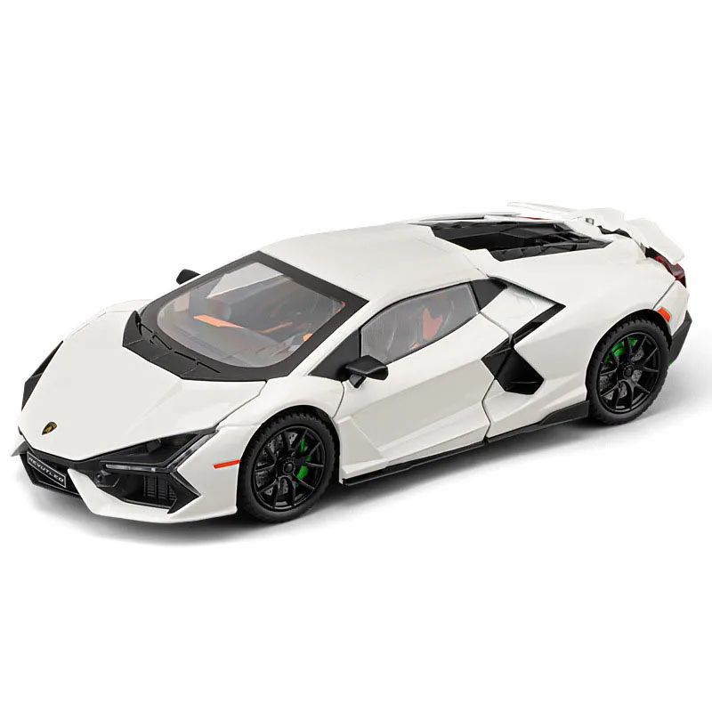 Miniaturas de carros de brinquedo Lambor Revuelto em liga fundida, escala 1:24, superesportivo com 4 portas que abrem, presente para crianças e bebês