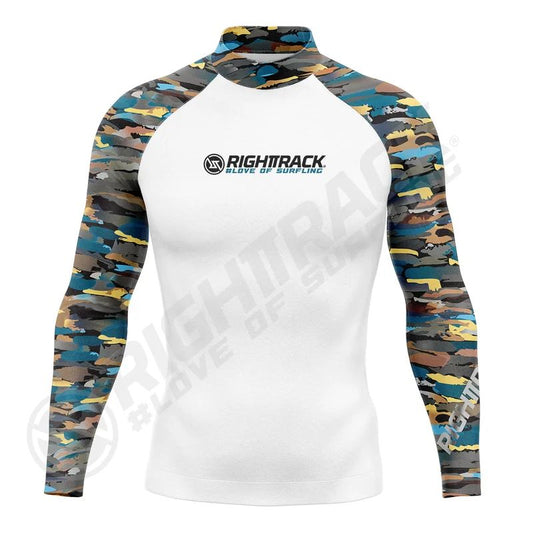 New Men's Surfing Shirt Lycra Rashguard Surf Sportswear Beach Sunscreen UV Protection Swimwear UPF50  RIGHTTRACK Clothes