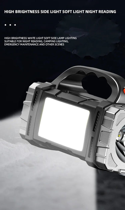 Multifunctional portable light strip side light waterproof multiple lighting modes high power rechargeable LED flashlight