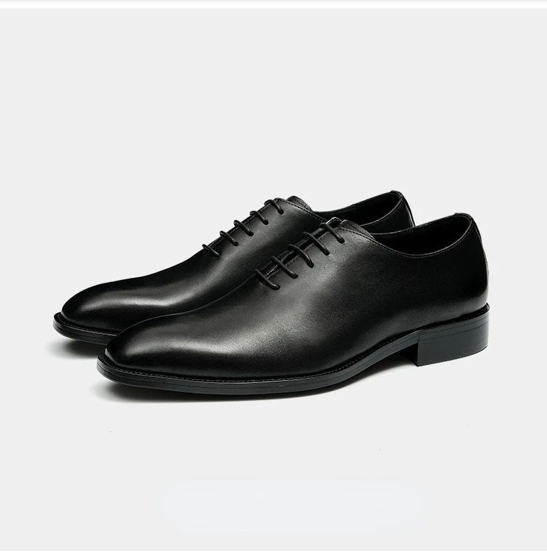 Italian Men's Formal Shoes Luxury Genuine Leather Handmade Quality Comfortable Elegant Black Wedding Social Oxfords Shoes Man