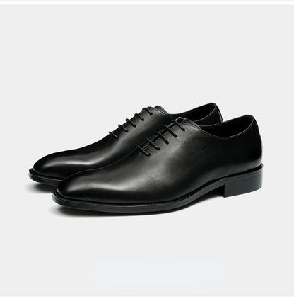 Italian Men's Formal Shoes Luxury Genuine Leather Handmade Quality Comfortable Elegant Black Wedding Social Oxfords Shoes Man