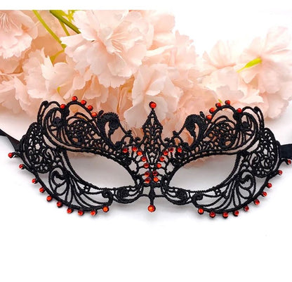Gold and Silver Lace and Diamond Mask Eye Mask Masquerade Adult Male and Female Party Mask Sensual Women's Half Face