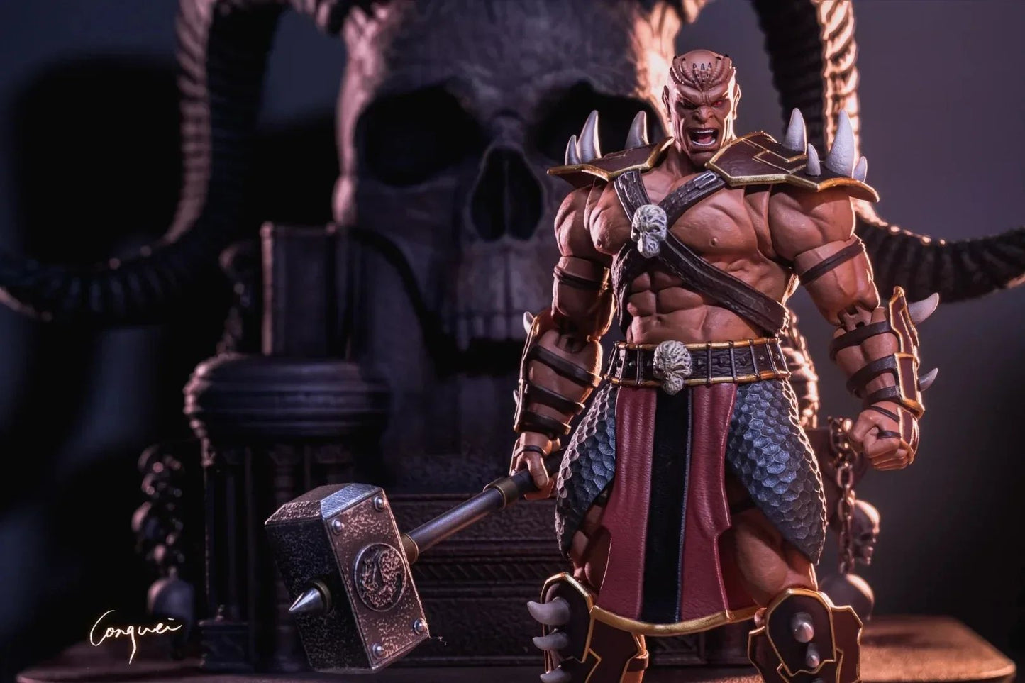 Em Estoque Storm Toys Mortal Kombat BOSS Final Shao Kahn DCMK14 Edição de Luxo Vilão Goro DCMK18 Boneco de Ação Modelo Brinquedos