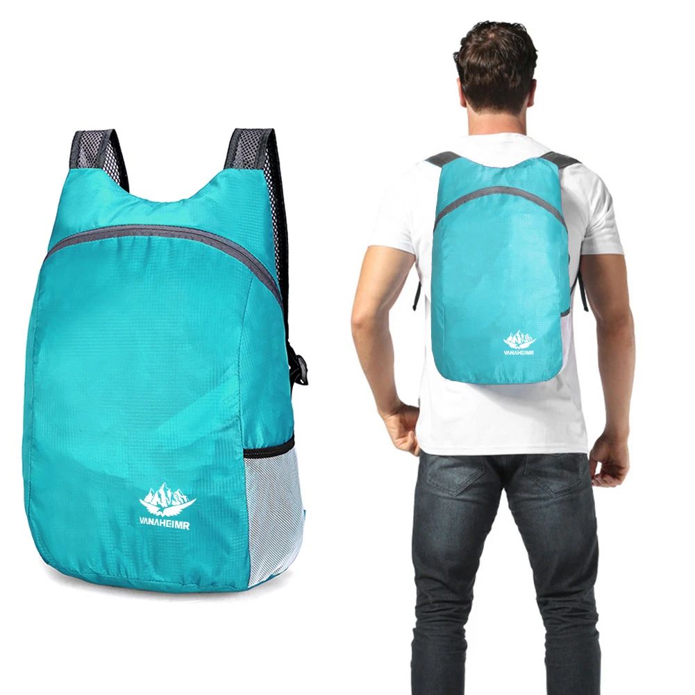 Mochila Dobrável Leve 15L Ultraleve para Homens e Mulheres - Mochila de Viagem, Esportes e Caminhada