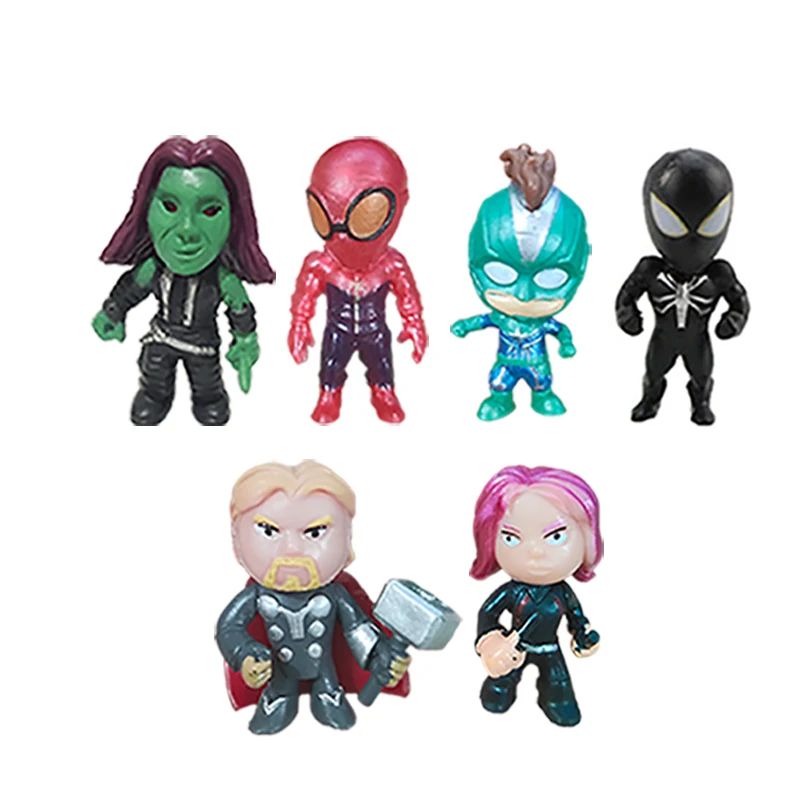 Marvel Christmas Advent Calendar Box Disney Mini Q Version Hulk Anime Figure Spiderman Iron Man Kids Toys 24pcs Figure Gift Box