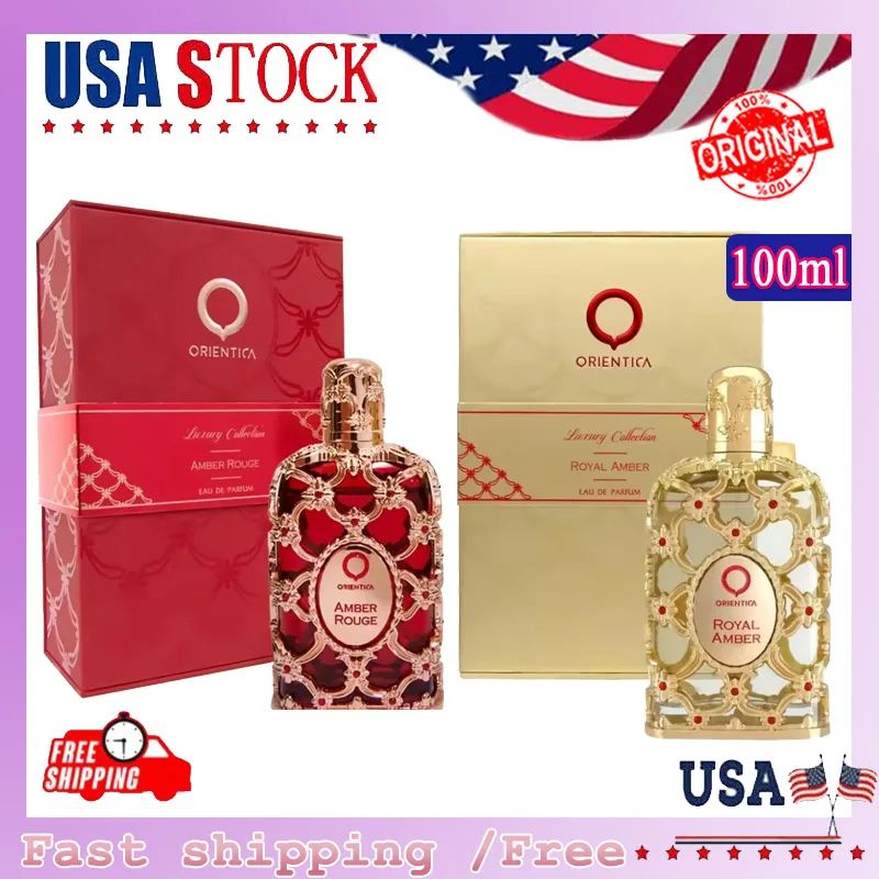 Orientica Royal Amber Rouge Oud Saffron Men Women Eau De Spray Unisex Neutral Glass Bottle Rose Cologne Long Lasting Smell Gifts