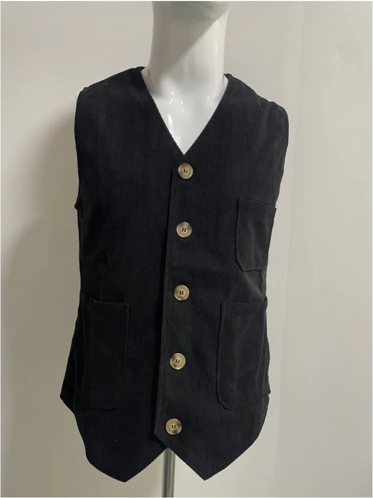 European and American Business Men's Casual Outerwear for Spring and Autumn, Fashion Button Slim Fit Corduroy Suit Coat S-XXXL