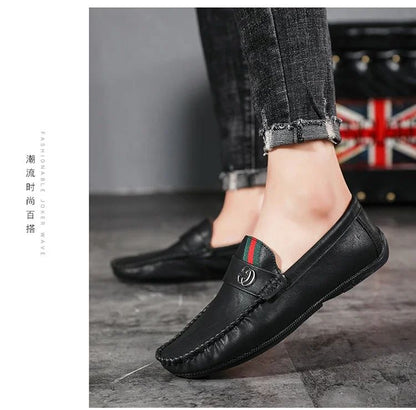 Men Driving Shoe Leather High Quality Breathable Slip on Men Casual Shoes Comfortable Light Men Loafers Formal Men Dress Shoes