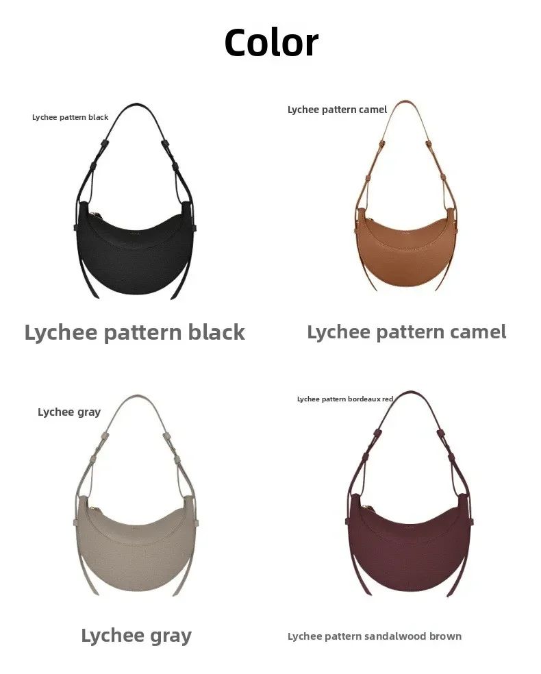 2025 New Style, High-Quality Textured Crescent Bag, Underarm Handbag, Single Shoulder Crossbody Bag