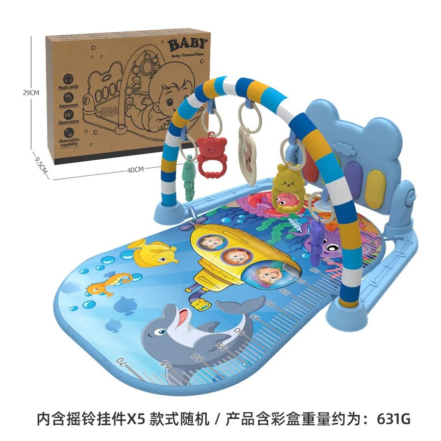 Ginásio de Atividades Musical para Bebês, Tapete de Piano para Engatinhar, Brinquedos, Cobertor de Atividades para Recém-Nascidos, Almofada de Jogo com Pedais, Educação Infantil, Presentes de 0 a 36 Meses