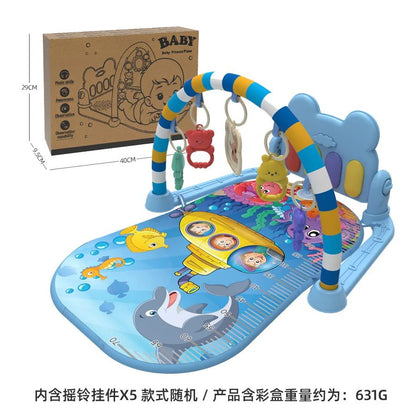 Ginásio de Atividades Musical para Bebês, Tapete de Piano para Engatinhar, Brinquedos, Cobertor de Atividades para Recém-Nascidos, Almofada de Jogo com Pedais, Educação Infantil, Presentes de 0 a 36 Meses