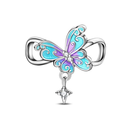 Pingente Charm Libélula Tema Primavera Prata Esterlina 925 Borboleta Flor Pendente Compatível com Bracelete Colar Joias DIY