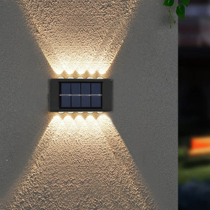 LED Solar Light Outdoor Waterproof Wall Lamp Up And Down Luminous Lighting for Garden Street Landscape Balcony Decor 1~4pcs
