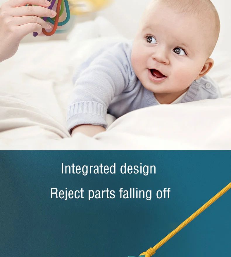 Jellyfish Grinding Gum Rocking Bell for Babies Aged 0-3 Years Old, Multifunctional Hand Grip, Water Boiling Toy Safe and Durable