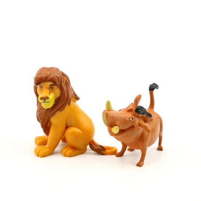 12pçs/lote 4cm Rei Leão Simba Mufasa Kiara Pumbaa Timão Rafiki Figuras PVC Bonecos Estátua Brinquedo Modelo Colecionável Presente de Aniversário Infantil