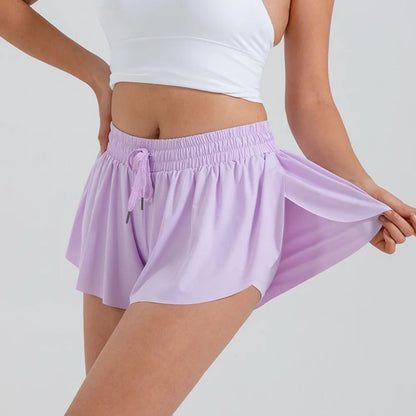 2in1 Jogger Flowy Athletic Shorts for Women Gym Yoga Workout Running Tennis Skirt Comfy Skort Lounge Cute Clothes Casual Summer