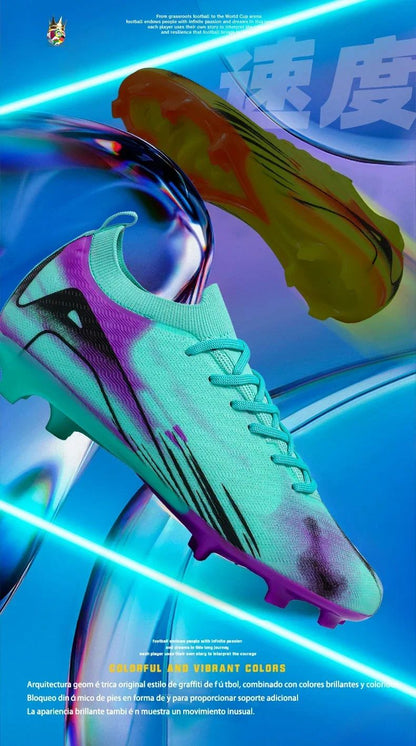 New Men Football Boots Cleats Outdoor Soccer FG Ultralight Match Soccer Shoes Training Shoes Drop Shipping Non-Slip Long Spikes