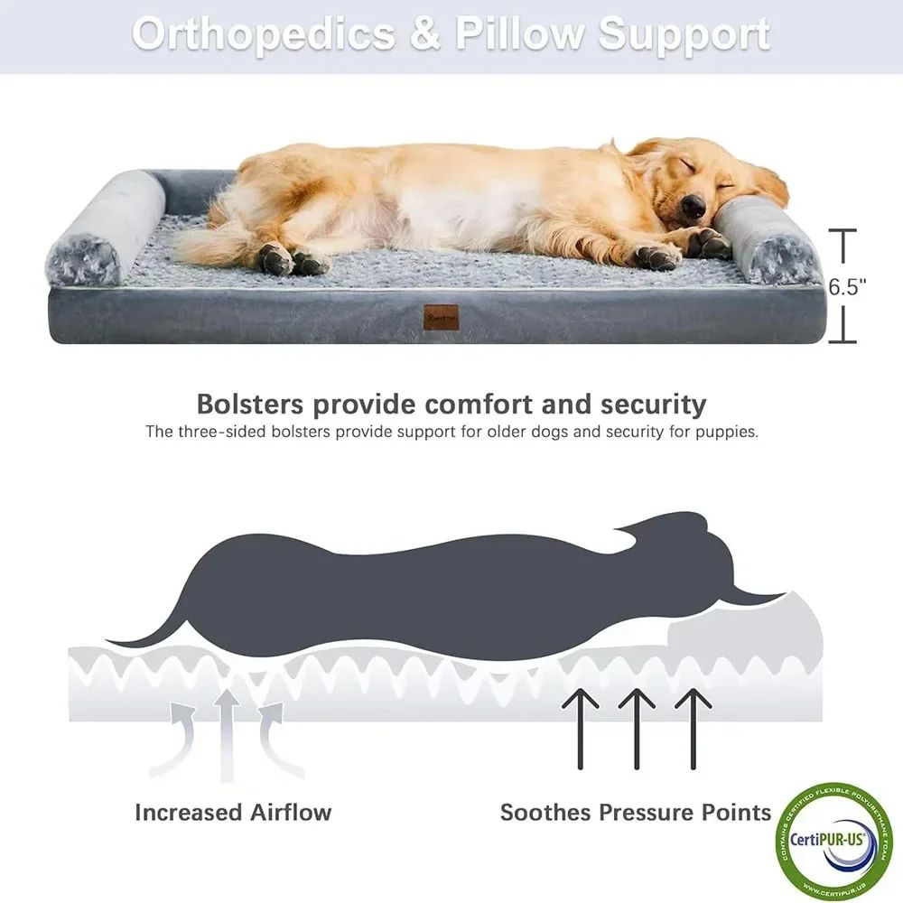 Cama para Cachorro de Luxo de Alta Qualidade Colchonete Ninho para Gato Confortável e Removível Aplicável a Filhotes Cães de Médio a Grande Porte Gatos Suprimentos de Cama Macia para Animais de Estimação