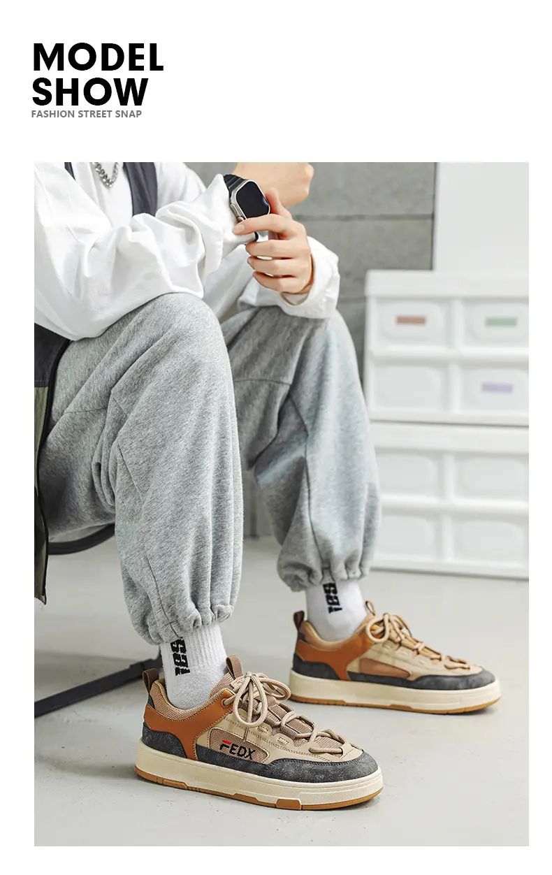 Bread Shoes for Men Trendy Board Shoes Niche Design Breathable Retro Chunky Sneakers Luxury Designer Male Casual Vulcanize Shoe