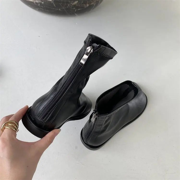 Woman Elastic Boots Fashion Ladies Thick Bottom Ankle Luxury Designer Female Boots  Nre Autumn Winter Women's Chelsea Boots 2024