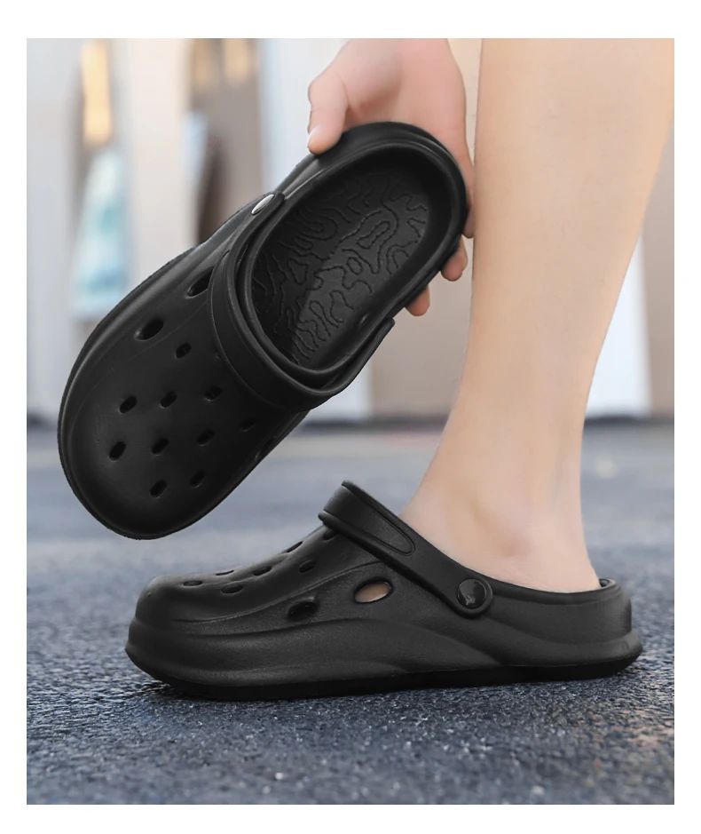 Mens Summer Beach Sandals Unisex Casual Garden Clogs Outdoor Wide Toe Cross Sandals for Ladies Non Slip House Shower Slippers