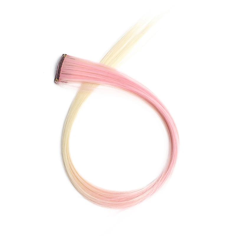 22 Polegadas Sintético Longo Liso Clip In Extensões de Cabelo Perucas de Alta Temperatura Cores do Arco-Íris Acessórios de Cabelo para bom 2026