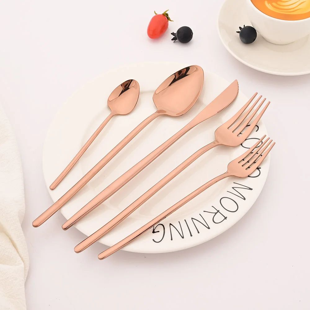 8 Garfos de Jantar Pretos Talheres Aço Inoxidável 18/10 Utensílios de Cozinha Ocidentais Conjunto de Garfos para Restaurante