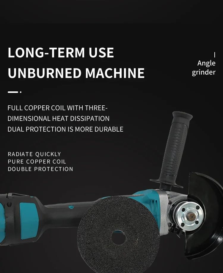 Esmerilhadeira Angular Sem Fio Makita DGA404 18V 125mm - Elétrica Recarregável Sem Escovas Para Corte de Metal/Pedra (Sem Bateria)