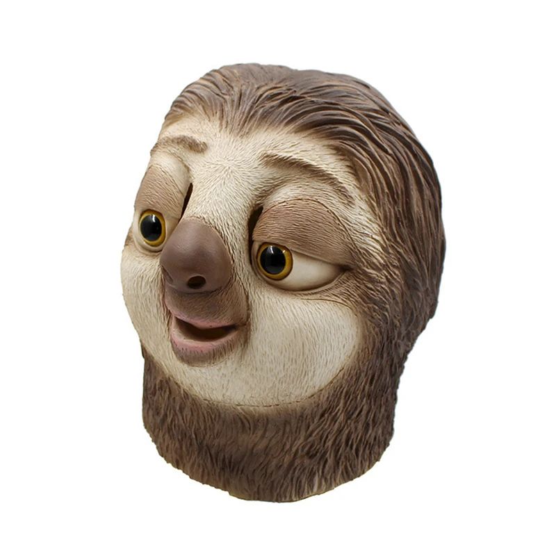 2026 Sloth Latex Mask Sloth Mask Nick Wilde Latex Full Head Animal Mask XMAS Party Cosplay Costume Prop Accessories Toy Gift