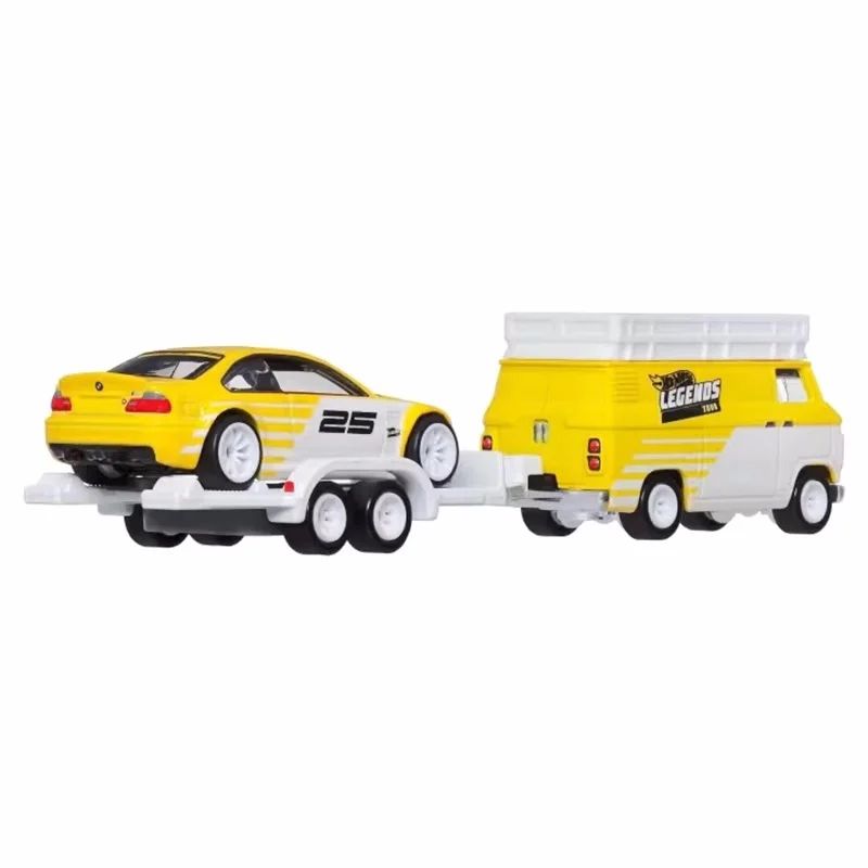 Em Estoque Genuíno Hot Wheels Legends Tour Team Transport 2025 Bmw M3 Hw Rally Hauler 1:64 Premium Diecast Carro Modelo Presente Legal Para Meninos