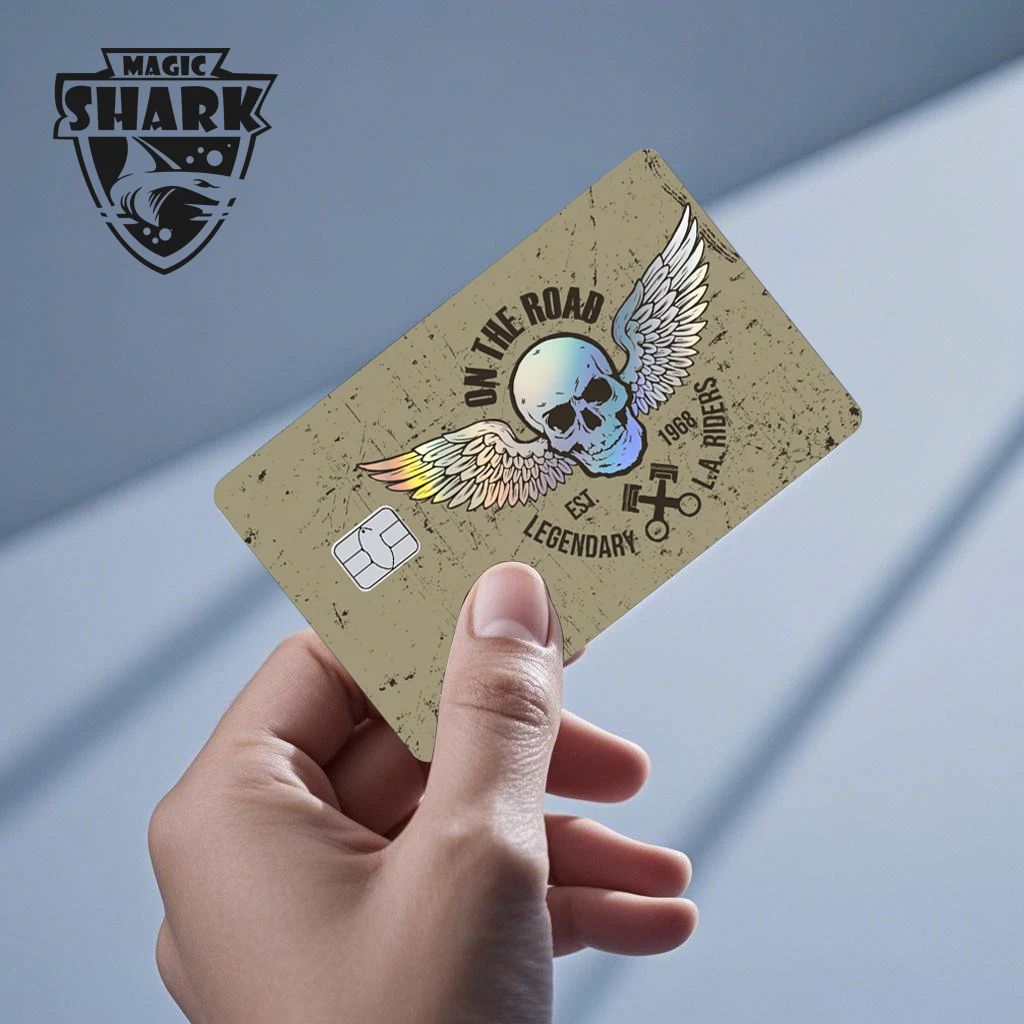 Filme de cobertura holográfico a laser Magic Shark Skull Panda Hunter Broke Blue Eyes Dragon para cartão de crédito e débito bancário