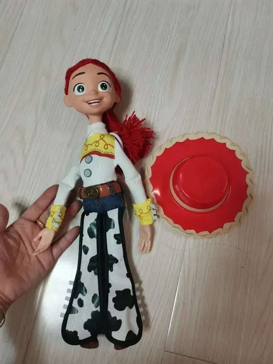 40cm Anime Disney Toy Story 4 Figures Talking Woody Buzz Jessie Rex Action Figurines Decor Model Collection Xmas Gifts