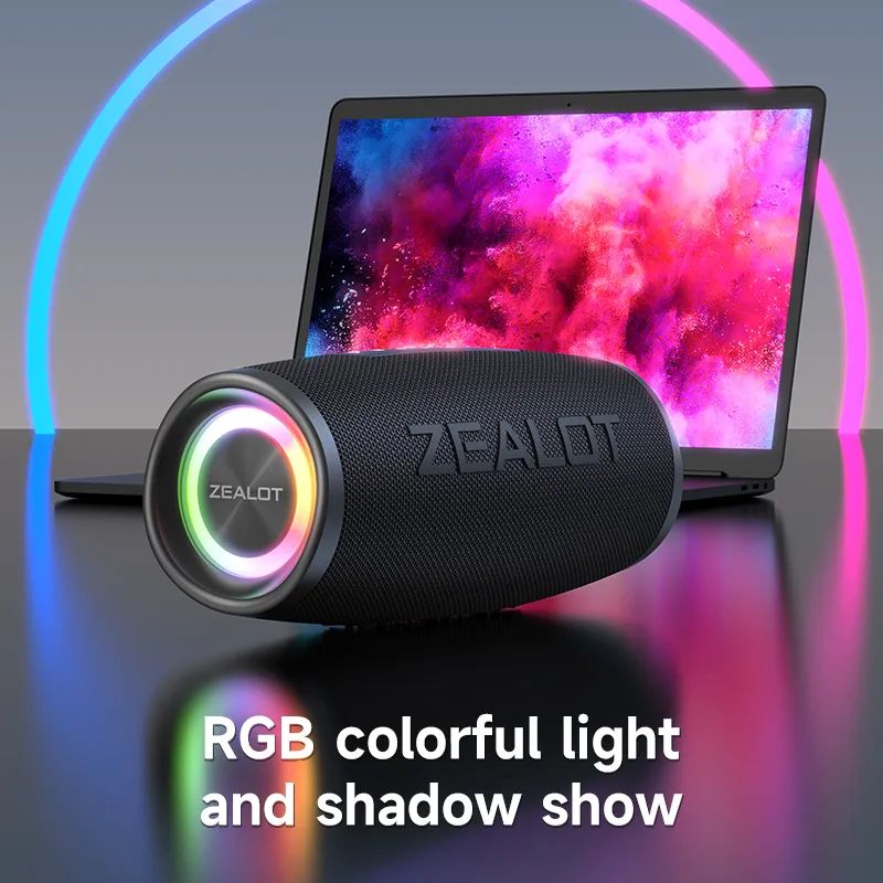 ZEALOT-S56 Bluetooth Speaker 40W Output Power Bluetooth Speaker with Excellent Bass Performace IPX6 Waterproof Camping Outdoor
