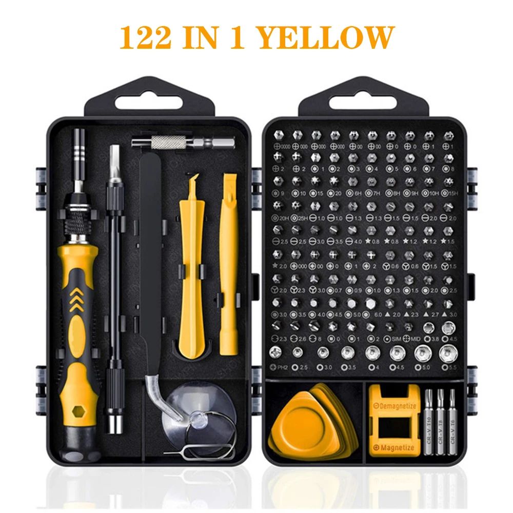 Chave de Precisão 25/115/135/140 em 1 Pontas Magnéticas de Mini Parafusos Porcas Kit de Ferramentas de Reparo Multifuncional DIY Doméstico Profissional