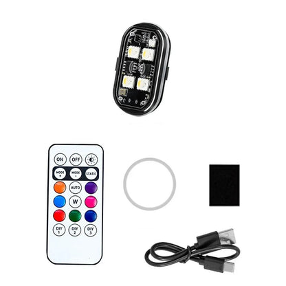 RGB Led Motorcycle Strobe lights LED Flash Light Rechargeable Wireless Light Aircraft Airplane Helicopter Warning Lights