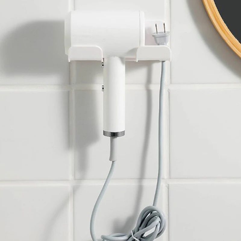 Suporte de Secador de Cabelo de Parede Secador Berço Chapinha Suporte Organizador de Secador de Cabelo Caixa de Armazenamento Suporte de Soprador de Vaso Sanitário Prateleira Acessórios de Banheiro