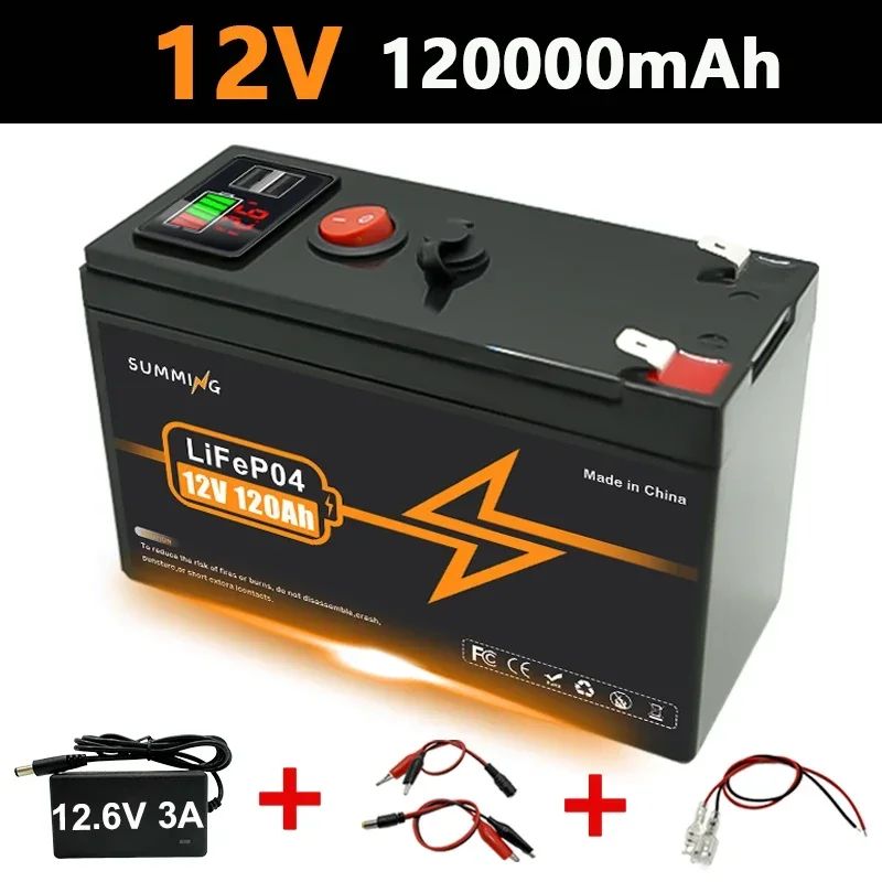 Atualize a bateria de lítio recarregável LiFePO4 12V 150Ah, até mais de 4000 ciclos, para pequenos UPS, energia solar, sonar de pesca, Power Wheels